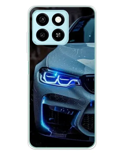 Чехол для ZTE Blade A55 с картинкой «Взгляд BMW с синими фарами»