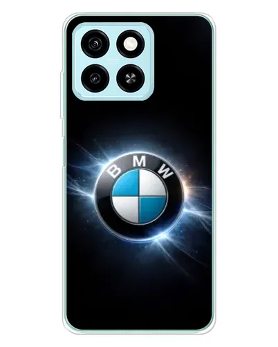 Чехол для ZTE Blade A55 с картинкой «BMW — неоновое сияние»
