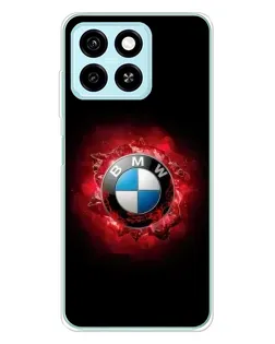 Чехол для ZTE Blade A55 с картинкой «Логотип BMW — вспышка»