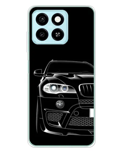 Чехол для ZTE Blade A55 с картинкой «Темный силуэт BMW»