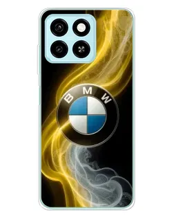 Чехол для ZTE Blade A55 с картинкой «Золотистый дым BMW»