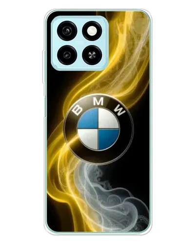 Чехол для ZTE Blade A55 с картинкой «Золотистый дым BMW»