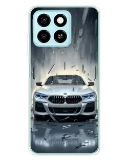 Чехол для ZTE Blade A55 с картинкой «BMW в свете фар»