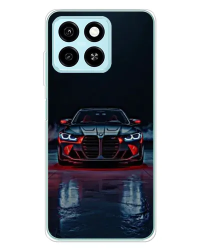 Чехол для ZTE Blade A55 с картинкой «BMW на мокрой дороге»