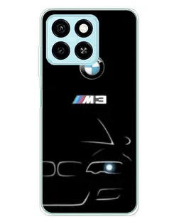 Чехол для ZTE Blade A55 с картинкой «Минималистичный принт BMW M3»