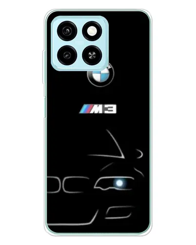 Чехол для ZTE Blade A55 с картинкой «Минималистичный принт BMW M3»