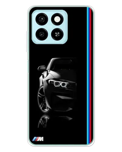 Чехол для ZTE Blade A55 с картинкой «Силуэт BMW в темноте»