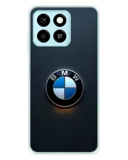 Чехол для ZTE Blade A55 с картинкой «Логотип BMW — минимализм»