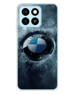 Чохол для ZTE Blade A55 з картинкою «Логотип BMW — лід»