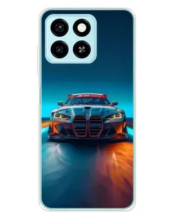 Чохол для ZTE Blade A55 з картинкою «BMW — вогні неону»