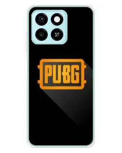 Чехол для ZTE Blade A55 с картинкой «PUBG — рамка лого»