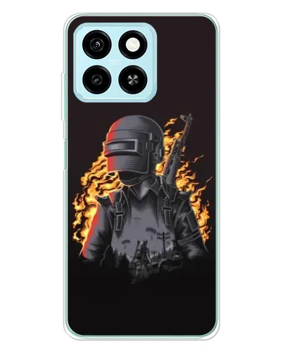 Чехол для ZTE Blade A55 с картинкой «PUBG — огненный силуэт» Чехол для ZTE Blade A55 с картинкой «PUBG — огненный силуэт»
