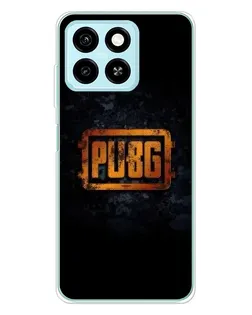 Чехол для ZTE Blade A55 с картинкой «PUBG — золотой логотип»