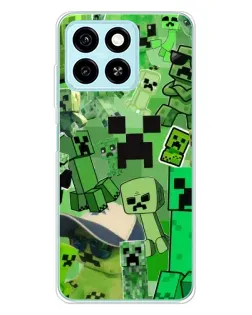 Чехол для ZTE Blade A55 с картинкой «Криперы Minecraft» Чехол для ZTE Blade A55 с картинкой «Криперы Minecraft»