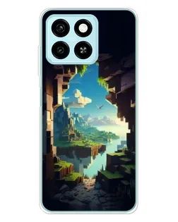 Чехол для ZTE Blade A55 с картинкой «Вид из пещеры»