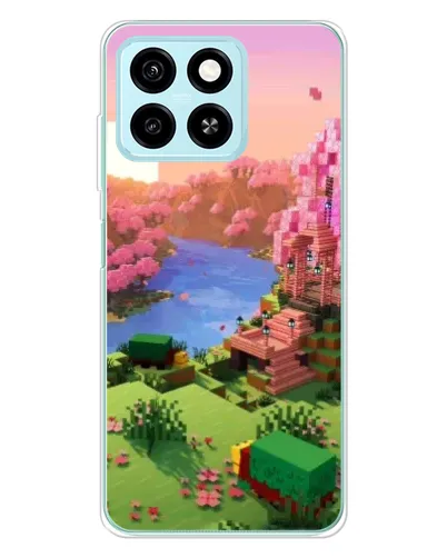 Чехол для ZTE Blade A55 с картинкой «Розовое дерево Minecraft» Чехол для ZTE Blade A55 с картинкой «Розовое дерево Minecraft»