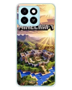 Чехол для ZTE Blade A55 с картинкой «Minecraft панорама»