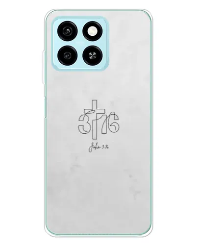 Чехол для ZTE Blade A55 с картинкой «Иоанна 3:16 Крест»