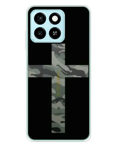Чехол для ZTE Blade A55 с картинкой «Милитари Крест»