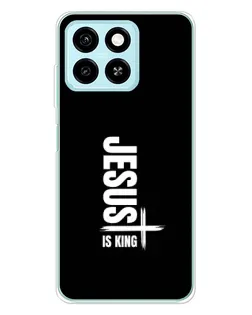 Чехол для ZTE Blade A55 с картинкой «Вертикаль веры Jesus»