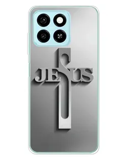 Чохол для ZTE Blade A55 з картинкою «Металевий хрест Jesus»
