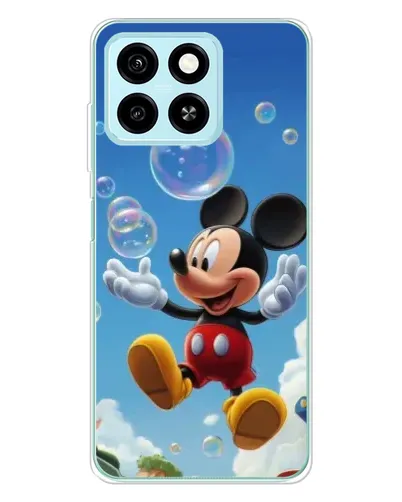 Чехол для ZTE Blade A55 с картинкой «Mickey и мыльные пузыри»