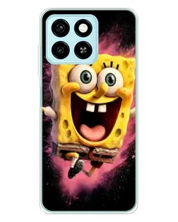 Чехол для ZTE Blade A55 с картинкой «Взрывной Спанч Боб»