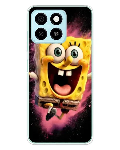 Чехол для ZTE Blade A55 с картинкой «Взрывной Спанч Боб»