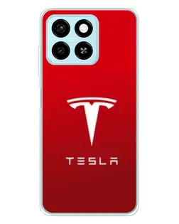 Чехол для ZTE Blade A55 с картинкой «Tesla Red Classic»