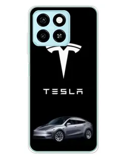 Чехол для ZTE Blade A55 с картинкой «Tesla Model Y»