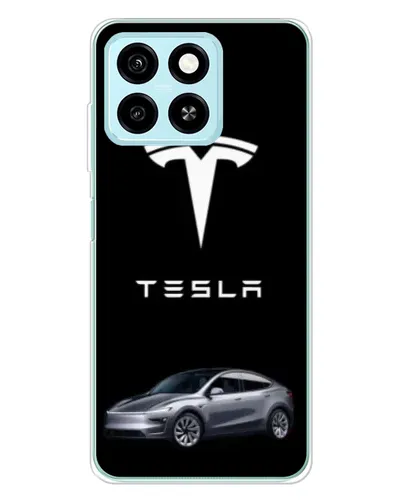 Чехол для ZTE Blade A55 с картинкой «Tesla Model Y»