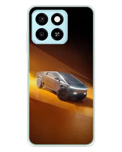 Чехол для ZTE Blade A55 с картинкой «Cybertruck в пустыне»