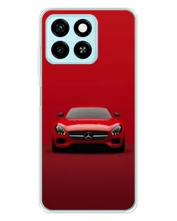 Чехол для ZTE Blade A55 с картинкой «Красный Mercedes AMG»