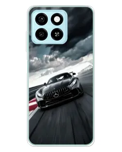 Чехол для ZTE Blade A55 с картинкой «Гоночный Mercedes AMG»