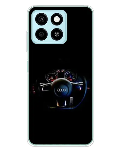 Чехол для ZTE Blade A55 с картинкой «Салон Audi — руль»
