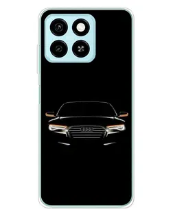 Чехол для ZTE Blade A55 с картинкой «Audi — ночной контур»