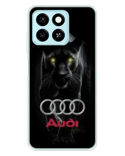Чехол для ZTE Blade A55 с картинкой «Пантера и Audi»
