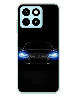 Чехол для ZTE Blade A55 с картинкой «Audi в неоне»