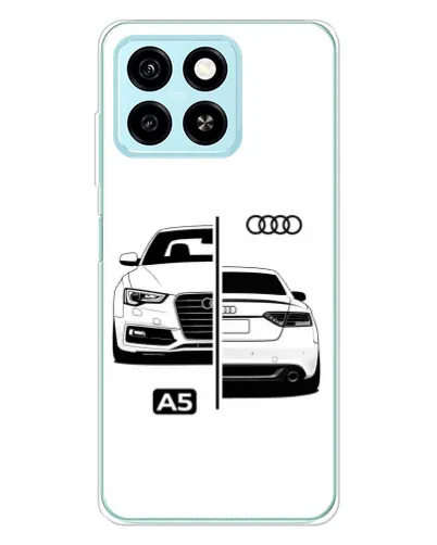 Чехол для ZTE Blade A55 с картинкой «Audi — контрастный дизайн»