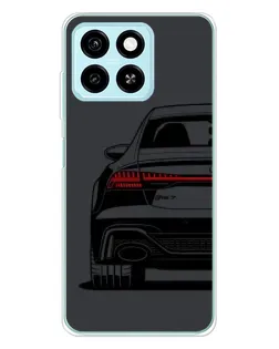 Чехол для ZTE Blade A55 с картинкой «Задняя часть Audi — арт»