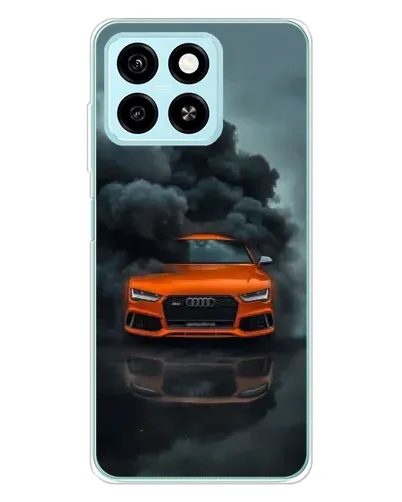 Чехол для ZTE Blade A55 с картинкой «Audi в облаках дыма»