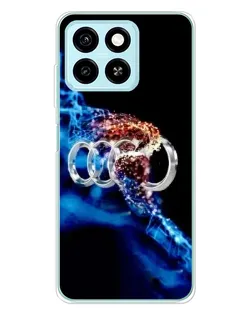 Чехол для ZTE Blade A55 с картинкой «Энергия лого Audi»