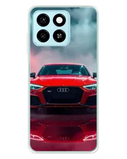 Чехол для ZTE Blade A55 с картинкой «Audi RS — красный стиль»