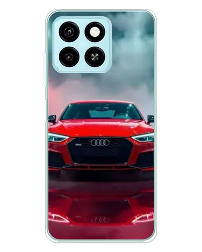 Чехол для ZTE Blade A55 с картинкой «Audi RS — красный стиль»