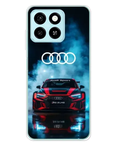 Чехол для ZTE Blade A55 с картинкой «Audi Sport — неон»