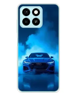 Чехол для ZTE Blade A55 с картинкой «Audi — голубая энергия»