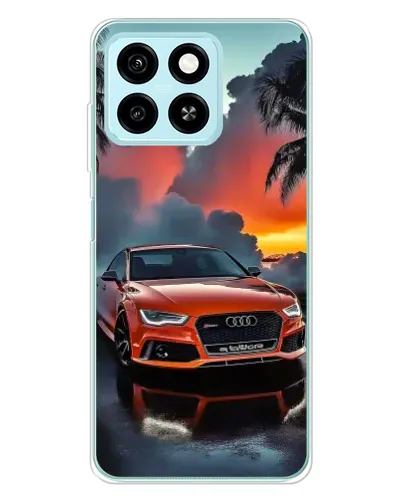 Чехол для ZTE Blade A55 с картинкой «Audi — закат»