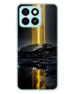 Чехол для ZTE Blade A55 с картинкой «Ночной Lamborghini драйв»