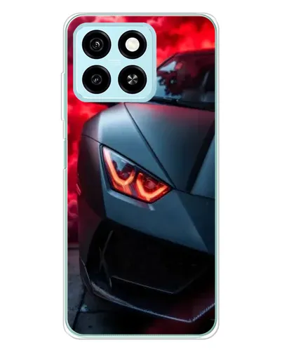 Чехол для ZTE Blade A55 с картинкой «Lamborghini красное сияние»