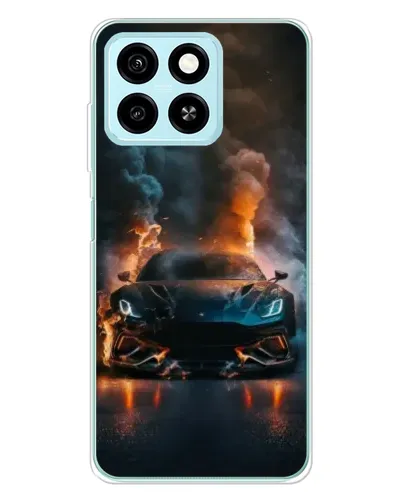 Чехол для ZTE Blade A55 с картинкой «Lamborghini дымная эстетика»